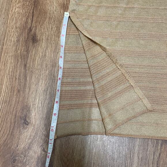 Misook Women Jacquard Stripe Balloon Sleeve Sweater Tunic Dress Side Slit Medium - Picture 12 of 12